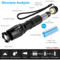 T6 Telescopic Zoom Aluminum Rechargeable Outdoor Flashlight